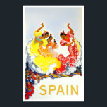 Spain Flamenco vintage travel ポスター<br><div class="desc">Spain Flamenco vintage travel Poster</div>