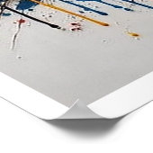 Spain Football Citiscape Oil Painting Style Art ポスター (角)