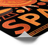 Spain funny spanish culture flamenco guitar paella ポスター (角)