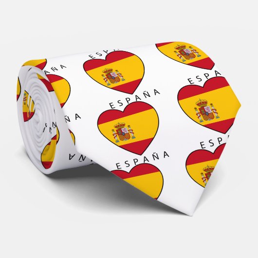 Spain Heart with black ESPANA ネクタイ (ロール)