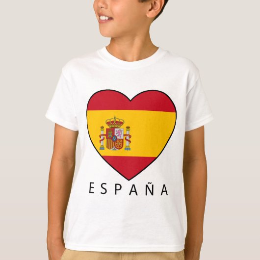 Spain Heart with black ESPANA Tシャツ (正面)