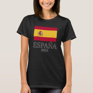 Spain Ibiza Flag Travel Europe Holiday Tシャツ