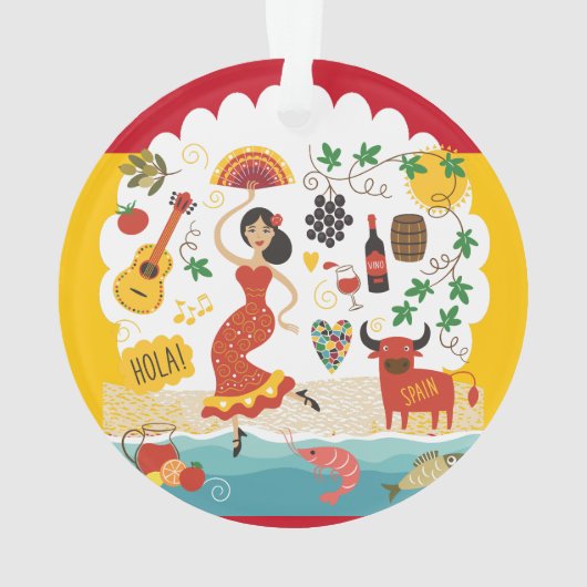 SPAIN Monogram - SEE BACK!  オーナメント (裏面)