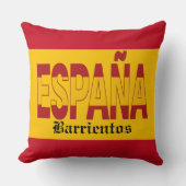 SPAIN Monogram - SEE BACK! Throw Pillow クッション (正面)
