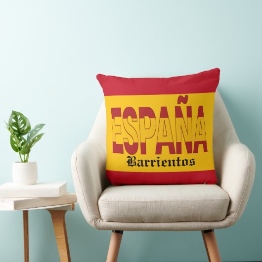 SPAIN Monogram - SEE BACK! Throw Pillow クッション (椅子)