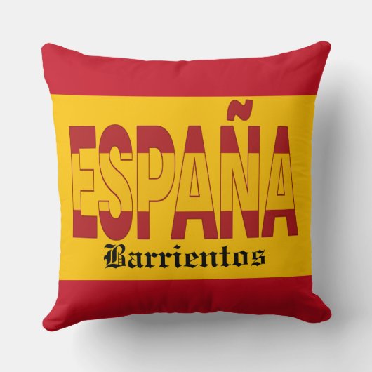 SPAIN Monogram - SEE BACK! Throw Pillow クッション (裏面)