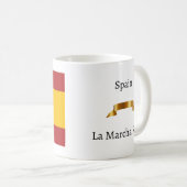 Spain Mug With Flag and Name of Anthem コーヒーマグカップ (正面右)