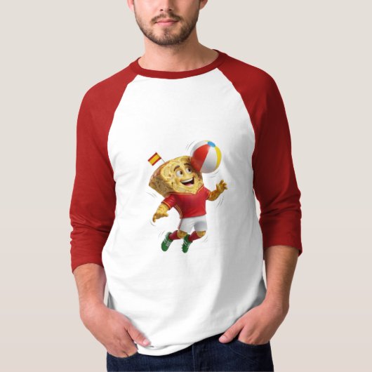Spain Omelette Soccer Mascot T-Shirt - Group H Tシャツ (正面)