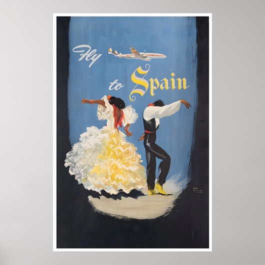 Spain Print Flamenco Dancing Art Spanish Travel ポスター (正面)