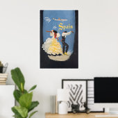 Spain Print Flamenco Dancing Art Spanish Travel ポスター (ホームオフィス)