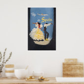 Spain Print Flamenco Dancing Art Spanish Travel ポスター (キッチン)