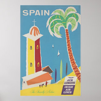 Spain Print Spanish Travel Art Poster ポスター