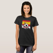 Spain SOCCER BALL AND FLAG DISTRESSED Tシャツ (正面フル)