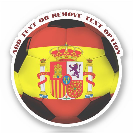 Spain Soccer Ball Sports シール (正面)