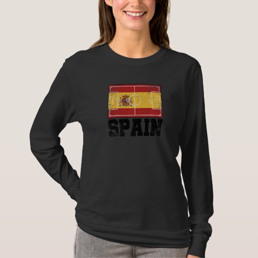 Spain Soccer Field Country Flag Espana Spanish Pri Tシャツ (正面)