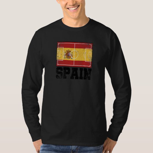 Spain Soccer Field Country Flag Espana Spanish Pri Tシャツ (正面)