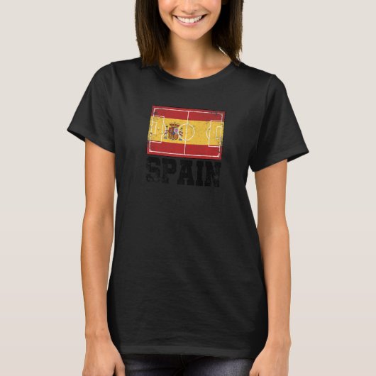 Spain Soccer Field Country Flag Espana Spanish Pri Tシャツ (正面)