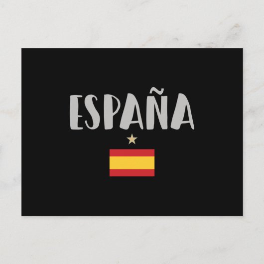 Spain Soccer Football Fan Shirt Flag ポストカード (正面)