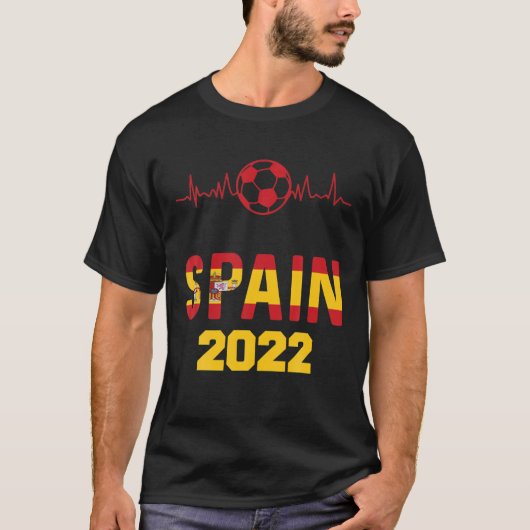 Spain Soccer Support Team In 2022 Spanish Football Tシャツ (正面)