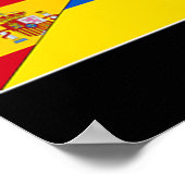 Spain Ukraine Flag Spanish Ukrainian Support Citiz ポスター (角)