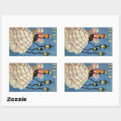 SPAIN Vintage Travelスタンプ 長方形シール (シート)