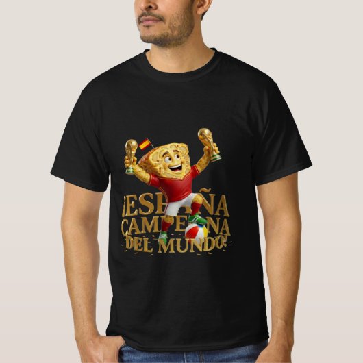 Spain World Champions Funny Spanish Tortilla Masco Tシャツ (正面)