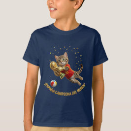Spain World Champions Golden Goalie Kitten Tシャツ