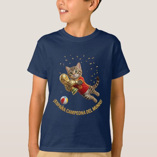 Spain World Champions Golden Goalie Kitten Tシャツ (正面)