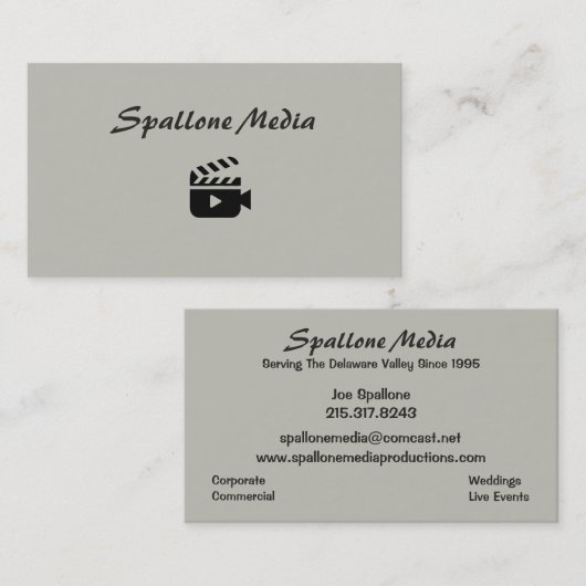 Spallone媒体の生産の名刺 名刺 (正面/裏面)