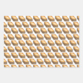 Spanakopita Moussaka Baklavaギリシャ料理プリント ラッピングペーパーシート (正面)