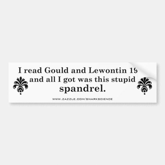 Spandrels バンパーステッカー (正面)