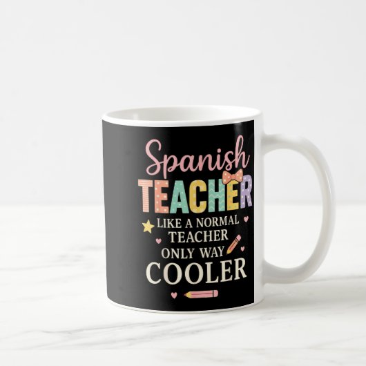 Spanieacher Like A Normal Teacher Only Way Cooler  コーヒーマグカップ (右)