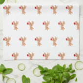 Spaniel Dog Christmas キッチンタオル (折り畳み)