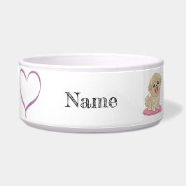 Spaniel Dog heart  ボウル