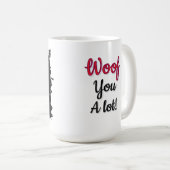 Spaniel dog love mug  コーヒーマグカップ (正面右)