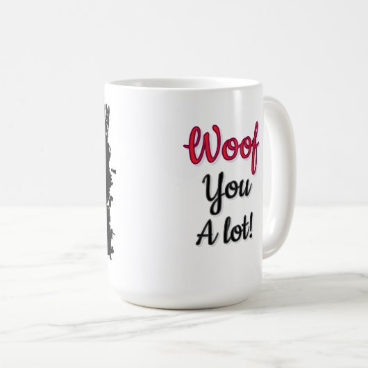 Spaniel dog love mug  コーヒーマグカップ (正面右)
