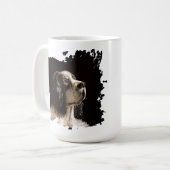 Spaniel dog love mug  コーヒーマグカップ (正面左)