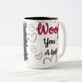 Spaniel dog love mug  ツートーンマグカップ (正面右)