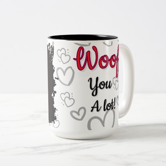 Spaniel dog love mug  ツートーンマグカップ (正面右)