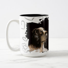 Spaniel dog love mug  ツートーンマグカップ