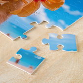 Spaniel Selfie At Tropical Beach ジグソーパズル (側面)