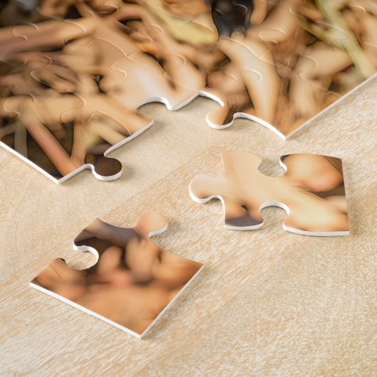 Spaniel Selfie With Kangaroo ジグソーパズル (側面)