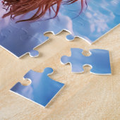 Spaniel Under Northern Lights Norway ジグソーパズル (側面)