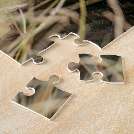 Spaniel vs Lion In Savanna ジグソーパズル (側面)