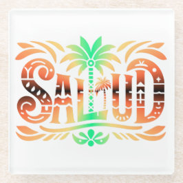 Spanien Urlaub und Feier  "SALUD" -  Prost ガラスコースター