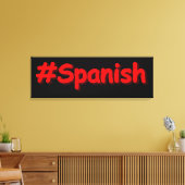 「#Spanish」かわいいデザイン。買今 キャンバスプリント (インサイチュ (リビング))
