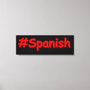「#Spanish」かわいいデザイン。買今 キャンバスプリント
