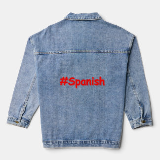 「#Spanish」かわいいデザイン。買今 デニムジャケット