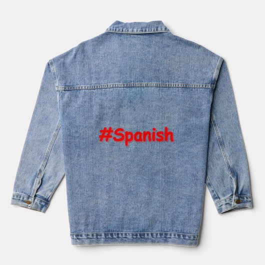 「#Spanish」かわいいデザイン。買今 デニムジャケット (裏面)