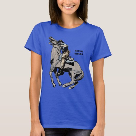 Spanish American War Rough Riders Soldier on Horse Tシャツ (正面)